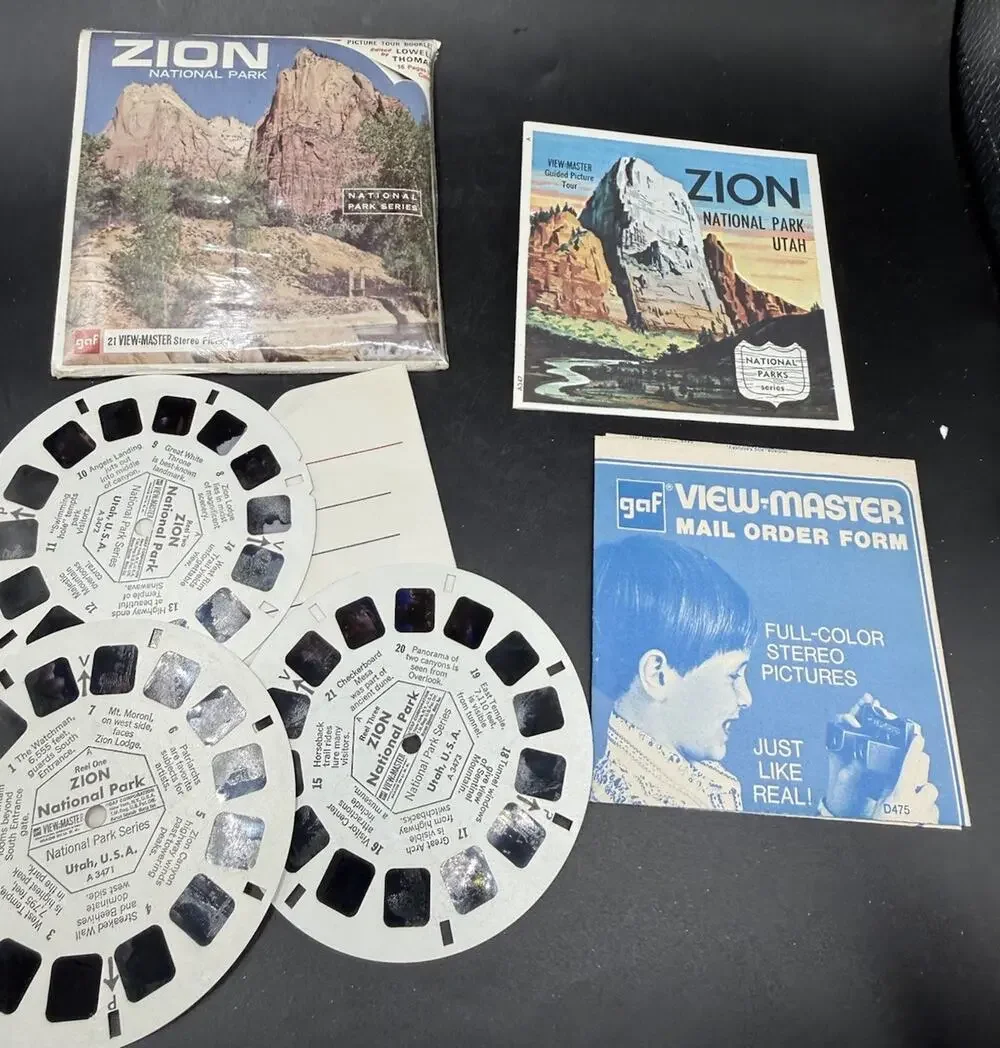Sawyer's View-Master #A 347 ZION NATIONAL PARK, UTAH circa 1962 Issue Complete